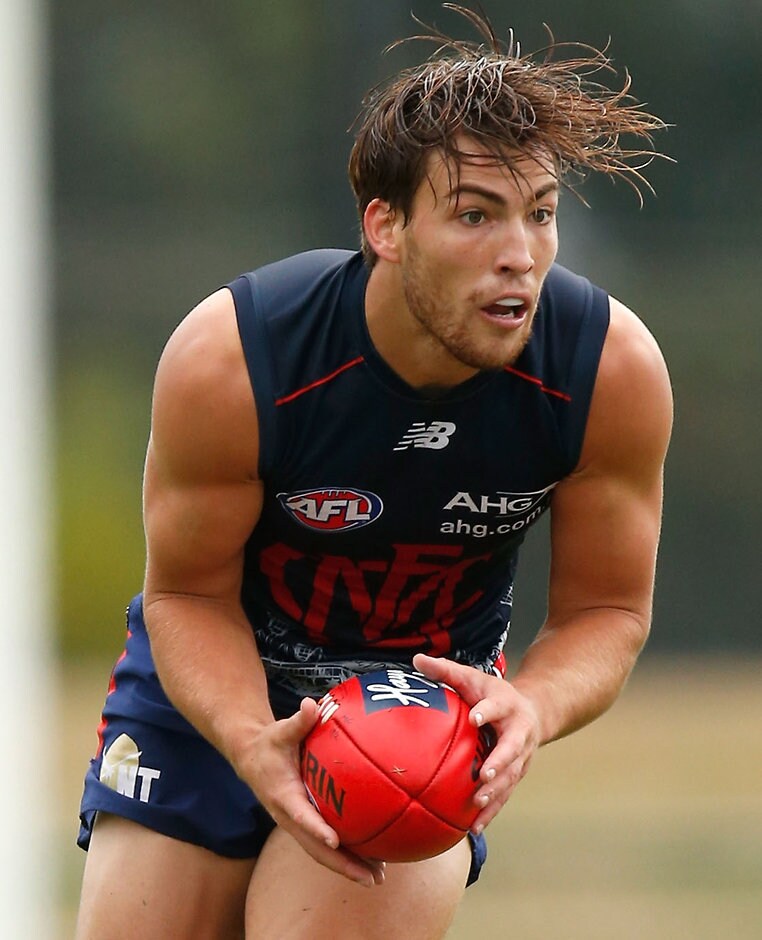 AFL 2016 Training - Melbourne Intra-Club Match MELBOURNE, AUSTRALIA - FEBRUARY 19: Jack Viney of the Demons in action during the Melbourne Demons intra-club match at Casey Fields in Melbourne on February 19, 2016. (Photo by Michael Willson/AFL Media)